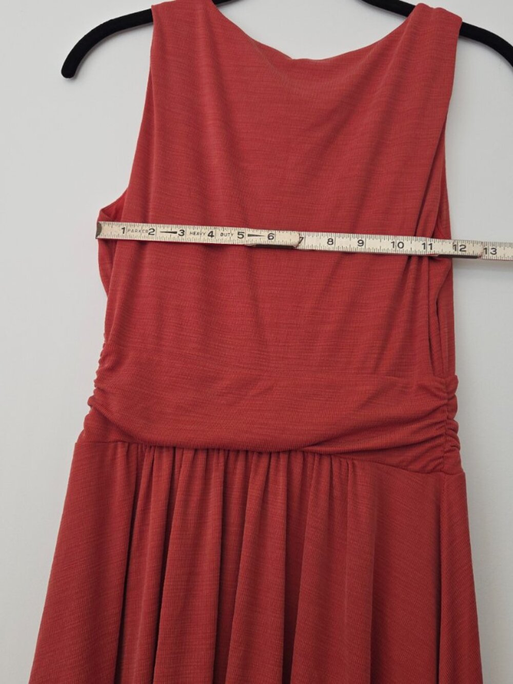 Anthropologie Rust Textured Knit V Neck Dress XS NWOT - Picture 4 of 5